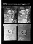 Woman block printing; Clark girl (2 Negatives (April 2, 1959) [Sleeve 7, Folder d, Box 17]